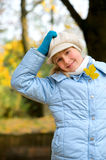 Girlie & autumn Stock Photography