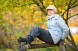 Girlie & autumn Royalty Free Stock Photos