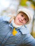 Girlie & autumn Stock Photography