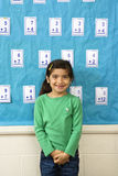 Student at Chalboard Royalty Free Stock Image