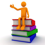 Reading the book Stock Image