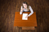 Student on examination Stock Image