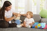Mother teaching babygirl Stock Photography