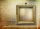 Wooden framework for portraiture Royalty Free Stock Image