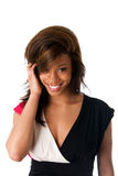 Smiling shy African woman Stock Images