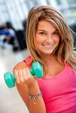 Gym woman ready to race Stock Photography