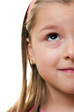 Half face girl portrait Royalty Free Stock Photos
