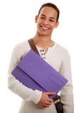 Boy holding folder Royalty Free Stock Image