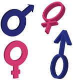 Gender symbols Royalty Free Stock Photo