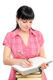 Young girl with book Royalty Free Stock Images