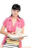 Young girl with book Stock Images