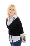 Young girl with book Royalty Free Stock Photos
