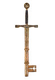 Sword and key Royalty Free Stock Photo