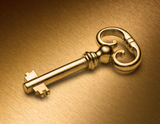 Golden Key On Gold Royalty Free Stock Photos