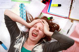 Teenage exam stress Royalty Free Stock Photo