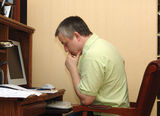The man in study Royalty Free Stock Photos