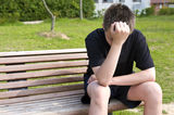 Depressed teenager Stock Photos