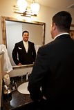 Groom getting ready Royalty Free Stock Image