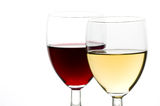 White wine and red wine Royalty Free Stock Photos