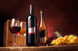 Red and white wine Stock Photos