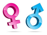 Gender Symbols In 3D EPS Stock Photo