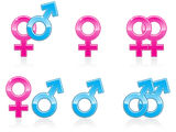 Gender Symbol Icons EPS Stock Photo