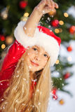 Miss santa with snow Stock Photography