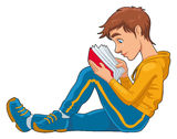 Reading student. Stock Image