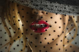 Mysterious Lady and Veil Royalty Free Stock Photos