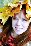 Autumn redheaded gril Stock Photography