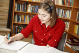 Teen Girl Studies Stock Photos
