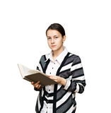 Young girl with a book Royalty Free Stock Photo