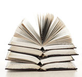 Stack of open books Stock Photos