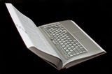 Laptop book Stock Photo