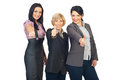 Group of business women giving thumbs Stock Images