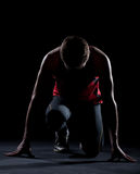 Athlete ready to start Stock Images
