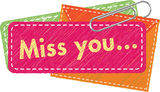Miss you tag Stock Images