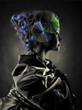 Beautiful alien lady Stock Images