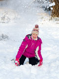Girlie in snow Royalty Free Stock Photos