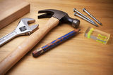 Tools On Wood Background Royalty Free Stock Images