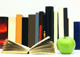 Books and apple Royalty Free Stock Image