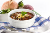Chili in White Bowl Royalty Free Stock Image