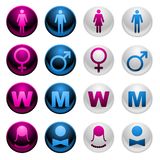 Shiny Gender Icons Royalty Free Stock Photography