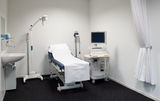 Ultrasound exam room Royalty Free Stock Photo