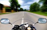 Motorcycle at high speed Royalty Free Stock Images
