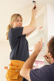 Electrician Teaching Apprentice Royalty Free Stock Photography