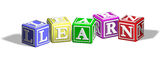 Learn alphabet blocks Royalty Free Stock Photo