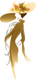 Lady with hat Royalty Free Stock Images
