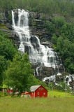 High waterfall in countryside Stock Photos