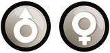 Symbol of male and female gender Stock Photography